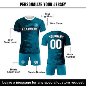 Conjuntos de Ropa Deportiva de Fútbol, Pantalones Cortos para Equipos, Uniformes de Entrenamiento, 100% Poliéster, Impresión por Transferencia de Calor, Color Degradado - Product Image 6