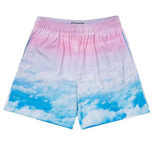 2024 tendencia personalizada de talla grande de doble capa de malla de Cachemira de 5 pulgadas en pantalones cortos de baloncesto para jóvenes con estampado de bandana para hombres - Product Image 6