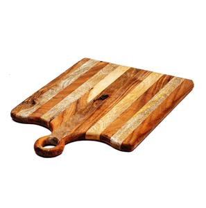 Bois d'acacia moderne 14 pouces x 12 pouces planche à découper de service personnalisé en gros blanc et brun blocs à découper - Product Image 5