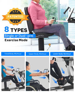 Máquina de Ejercicio Reclinada para Gimnasio, Bicicleta Elíptica con Asiento, con Aplicación Inteligente y Pantalla LCD para Uso Médico, Equipo de Fitness - Product Image 5