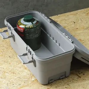 Popular and Reliable grey TRUNKCARGO STACKCARGO toolbox with multiple functions made in Japan