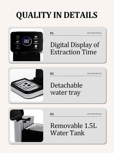 Cafetera Espresso Programable de 20 Bares, Cafetera de Doble Extracción, Pantalla Táctil, Carcasa de Acero Inoxidable para Uso Doméstico - Product Image 2