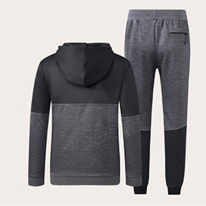 Survêtements de sport unisexe automne/hiver personnalisés à manches longues élégants ensembles deux pièces Logo imprimé respirant Design décontracté 100% - Product Image 2