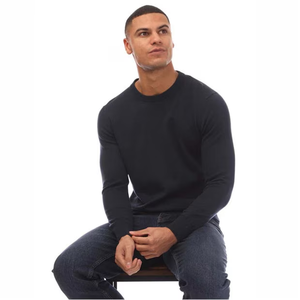 Sudadera de manga larga de estilo personalizado ODM, jersey de cuello redondo de algodón liso, sudadera holgada de gran tamaño a la moda - Product Image 4