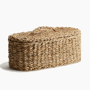 Sustainable Biodegradable Straw <b>Storage</b> Box Ecofriendly Seagrass Lidded <b>Hamper</b> Boxes Customize Accept - Product Image 1