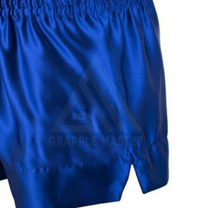 Venta caliente Pantalones cortos tailandeses de color sólido hechos a medida para hombres Ropa de artes marciales en blanco simple Venta en línea - Product Image 6