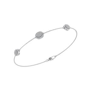 Elegant Women's 950 Platinum Tennis <b>Bracelet</b> Dainty Oval Shaped VVS D <b>Moissanite</b> Cluster for Daily Wear and Party Gifting - Product Image 1