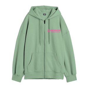 Sweat à capuche unisexe de haute qualité avec fermeture éclair, logo personnalisé imprimé, prix de gros, vêtements décontractés pour hommes, tissu français, fournisseur OEM 100% - Product Image 3