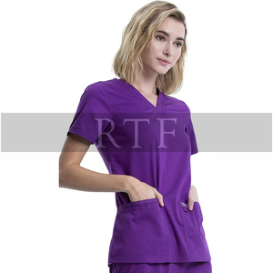 Hot bán in bệnh viện thiết kế điều dưỡng đồng phục Tím tẩy tế bào chết bởi nguyên để tốt - Product Image 2