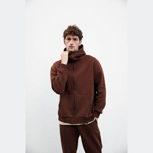 Unisex personalizable peso pesado acampanado algodón polar chándal apenado parche bordado invierno impreso cremallera 100% algodón - Product Image 4