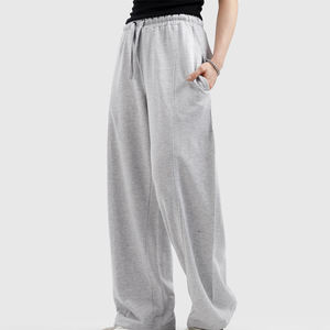 Pantalons amples décontractés d'été pour femmes Pantalons amples 100% coton Couleur unie Streetwear Pantalons amples pour femmes - Product Image 3