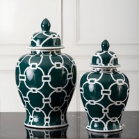 Meilleure vente pot de gingembre percé de couleur blanche 2 tailles 10 pouces vase à fleurs décoratif et élégant de luxe fantaisie blanc