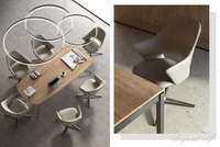 Chaise de bureau ergonomique en cuir véritable SITSTAR, chaise de direction en cuir de vachette italien de qualité supérieure, pivotante, GREEN GUARD pour projet ODM
