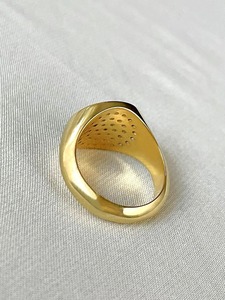 Nouvelle arrivée Bague signet en argent sterling 925 pour femmes Bague signet en argent pour femmes Face 13x13mm Gravure personnalisée Bijoux signet Cadeau pour femmes - Product Image 5