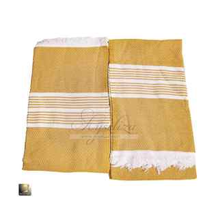 Toallas Hammam de algodón turco de lujo 100%, suaves y ligeras, de secado rápido para viajes, aventuras y uso en la playa - Product Image 5