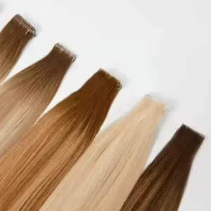 Fita de cabelo humano para extensões de cabelo, fita de piano ombre de melhor qualidade, fita de pele pu 100% vietnamita, cabelo cru virgem, fornecedor