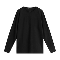T-shirt à manches classiques en gros, 300 g/m², épais, vierge, uni, 100 % coton, écologique, anti-plis, personnalisable