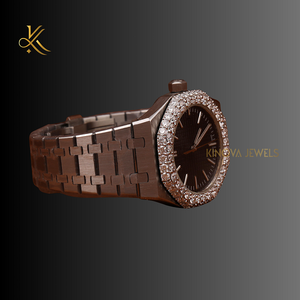 Thiết kế đồng hồ kim cương moissanite dành cho nam giới với vẻ ngoài sang trọng táo bạo được tạo ra cho những người coi trọng phụ kiện vượt thời gian Chất lượng cao - Product Image 3