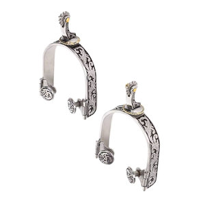 เดือยเหล็กกล้าไร้สนิมสำหรับขี่ม้า - ใช้ซ้ำได้ ขนาดและสีตามสั่ง ตัวเลือกโลโก้แบบกำหนดเอง ขั้นต่ำ 2 คู่ - Product Image 6