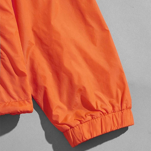 Wholesale Custom <b>Summer</b> Fashion Zip up Color Block <b>Jacket</b> Hoodie Windbreaker Set Two Piece Nylon Shorts Set <b>Men</b> Tracksuit - Product Image 3