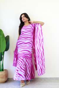 Venta de exportación, Georgette suave con hermoso estampado, colección de Sari de vestido súper exigente para exportación - Product Image 6