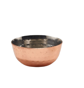 Bol de service alimentaire de taille moyenne en cuivre poli, écologique, contemporain, finition brillante, grossiste en métal - Product Image 6