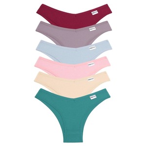 2025 élégant respirant culotte haute qualité décontracté plaine culotte nouvelles femmes 100% coton personnalisé culotte - Product Image 5