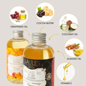 EU Private Label 100% Natural Massage Body Oil Mix With Grapeseed Almond Cocoa Coconut Oil For Hand Foot Face Skin Care SPA