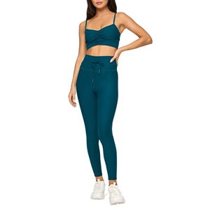 Pantalones de Yoga de cintura alta Elástico Cómodo Leggings de fitness finos Tela de punto transpirable para ejercicio de verano - Product Image 4