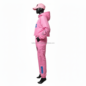 120 GSM, conjunto cortavientos para mujer, tela de nailon suave, chándal Deportivo Ligero de secado rápido, logotipo personalizado, rompevientos rosa de talla grande - Product Image 3