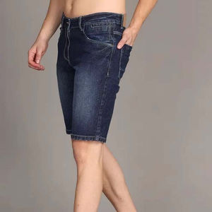 กางเกงขาสั้นผ้ายีนส์ของผู้ชายกางเกงแนวสตรีทผ้าคอตตอน100% เอวสูงทรงหลวมไซส์ใหญ่พิเศษทำจาก2025 - Product Image 3