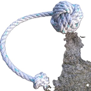 Cotton Handmade Monkey Fist Rope Toy for Your Dog Solid Toy for Your Dog Walking Gift for Your Dog - Product Image 1