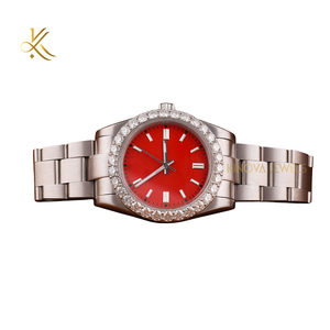 Reloj de Lujo con Moissanita, Esfera Redonda, Cierre de Pulsera, Acero Inoxidable, Reloj de Pulsera Moderno para Hombre y Mujer - Product Image 6