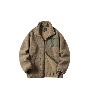 แจ็กเก็ตขนแกะธรรมดาซิปด้านหน้าสำหรับผู้ใหญ่แจ็กเก็ตผ้าเชอร์ปา - Product Image 5