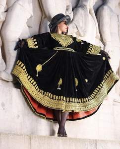 Robe tribale afghane vintage ethnique culturelle Kuchi faite à la main de qualité supérieure Broderie complexe Manches longues Chiffon Personnalisable - Product Image 2