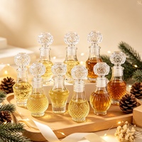 Flacon de parfum vintage à huit bords de 50 ml et 100 ml avec couvercle en verre rond brillant