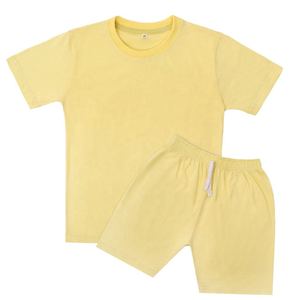 2025 verano moda algodón niños ropa conjunto niños camiseta y pantalones cortos Niño dos piezas traje Casual ropa hecha en Pakistán - Product Image 1