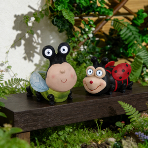 Wholesale <strong>Solar</strong> Powered Ladybird <strong>Light</strong> Garden Ornament Decoration Cool Animated Eyes <strong>Solar</strong> <strong>Light</strong> - Product Image 1