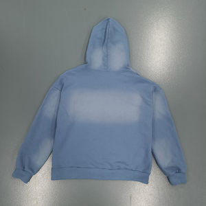 100% Material de algodón French Terry Acid Wash Sudadera con capucha de mezcla de algodón personalizada Transpirable Desgastado Heavyweight Acid Wash Hoodie - Product Image 6