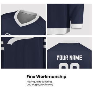 Camiseta de Hockey sobre Hielo con Logotipo Personalizado al por Mayor, con el Último Diseño en Técnicas de Bordado e Impresión, Ropa Deportiva de Entrenamiento, Ropa Deportiva de Equipo - Product Image 5