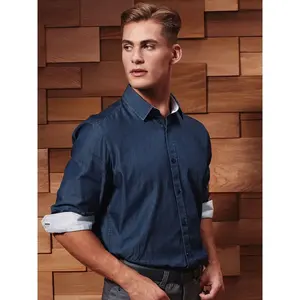 Camicia in denim a pois da uomo - Merchandising aziendale - Product Image 1