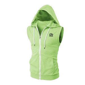 Pakistan Manufacture Men Sleeveless <b>Workout</b> <b>Hoodies</b> Custom Printed Logo Casual Men Sleeveless <b>Hoodies</b> - Product Image 5