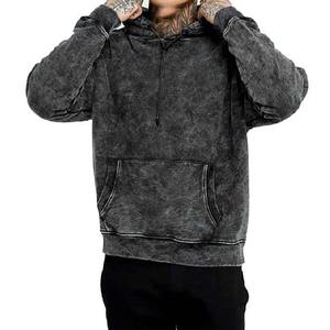 เสื้อฮู้ดผ้าฝ้ายผู้ชายวินเทจซักกรดมีฮู้ดปรับแต่งแนวสตรีท - Product Image 3