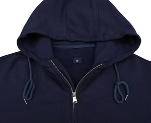 Vente en gros de sweats à capuche pour hommes de haute qualité, coupe classique, logo personnalisé, élégant, hiver, fermeture éclair, imperméable, poche brodée, design en vrac - Product Image 4