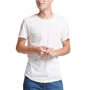 Couleur blanche Hommes Garçons Ras Du Cou T-Shirt 170gsm Pur Coton Couleurs Primaires Solide Col Rond Coton Bio Gris T-shirts T-Shirt - Product Image 1