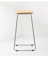 Tabouret de bar en bois massif, chaise haute moderne en fer pour la maison, l'îlot de cuisine, le comptoir de bar, le bureau d'accueil