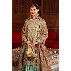 Robe de mariée brodée Maria.B # # # #   Saumon & Feuilles Vertes (BD-2503) TC-1455 - Product Image 3