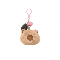 Porte-clés en peluche Capybara Bell, rembourrage en coton PP, léger, design original, collection pour l'organisation des clés, pour les âges 8-13 ans, unisexe, 0-10 cm