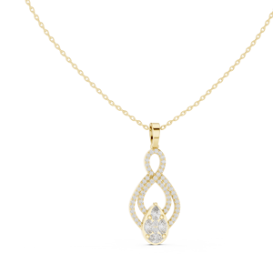 Fashion Ethnic 925 Sterling <b>Silver</b> 18K Gold Plated Diamond Chain <b>Necklace</b> - Product Image 4