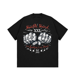 Camiseta de manga corta de verano Unisex Heavyweight 260g New High Street Hip Hop Trendy Brand Top 3D Print Loose Fit Versátil Sólido - Product Image 1